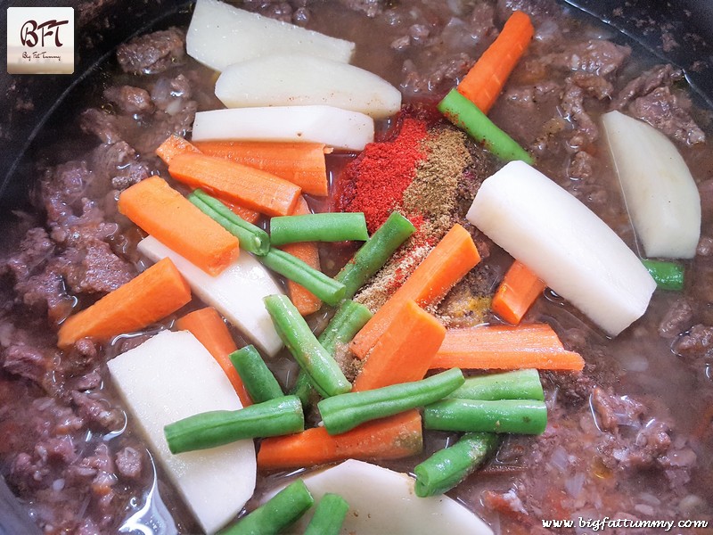 Preparation of Beef and Vegetable Curry