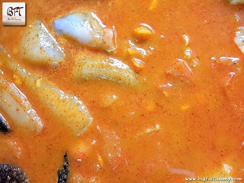 Preparation of East Indian Bombay Duck Curry