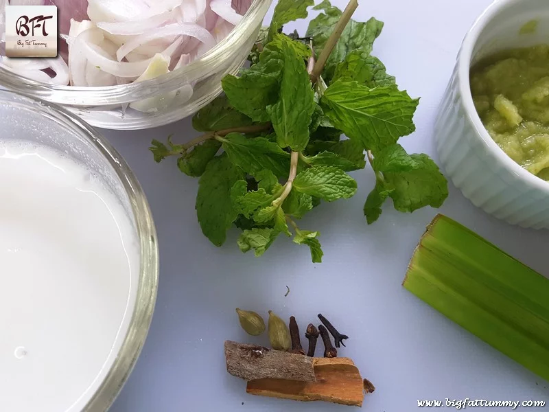 Preparation of Coconut Pulao