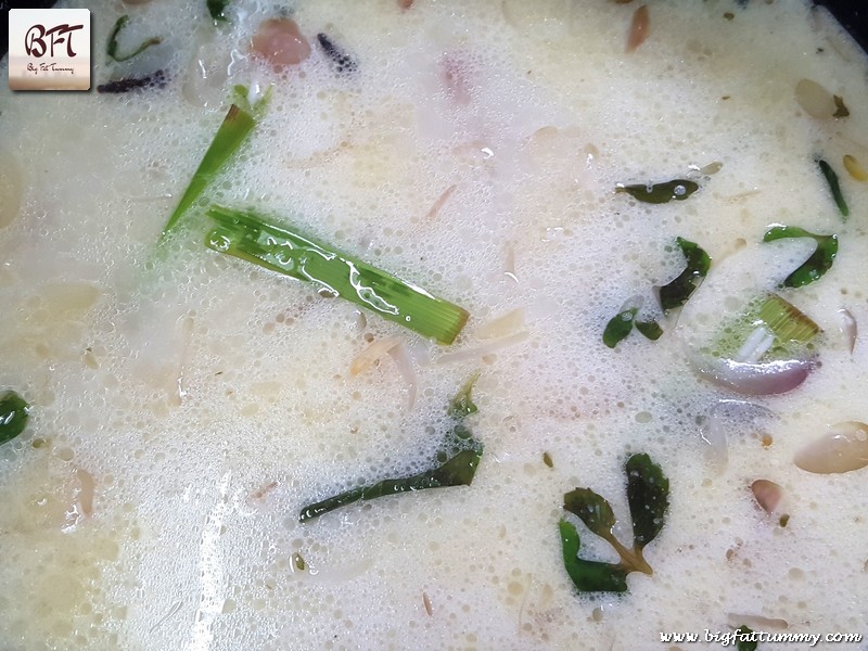 Preparation of Coconut Pulao