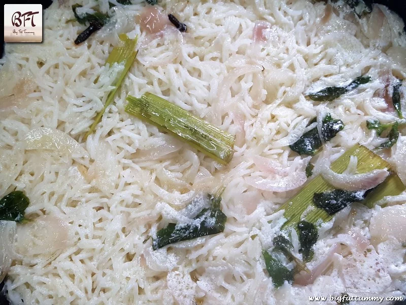 Preparation of Coconut Pulao