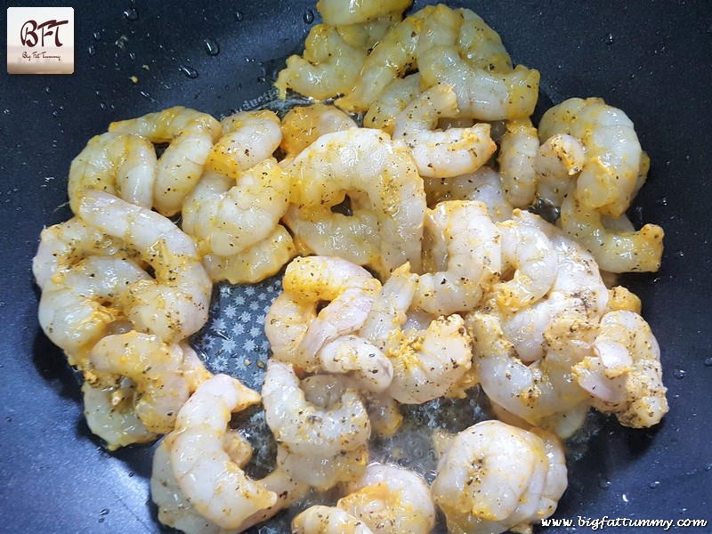 Preparation of Goan Prawn Chilly Fry