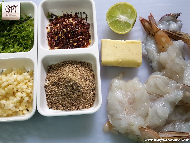 Preparation of Butter Garlic Prawns