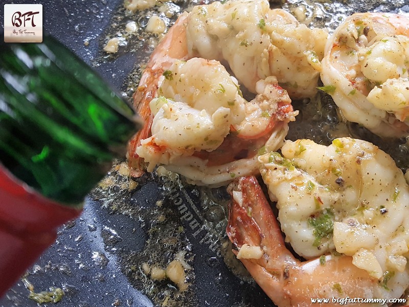 Preparation of Butter Garlic Prawns