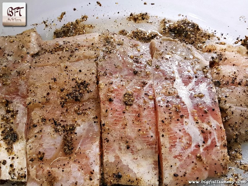 Preparation of Sea Bass Fillet Rava Fried