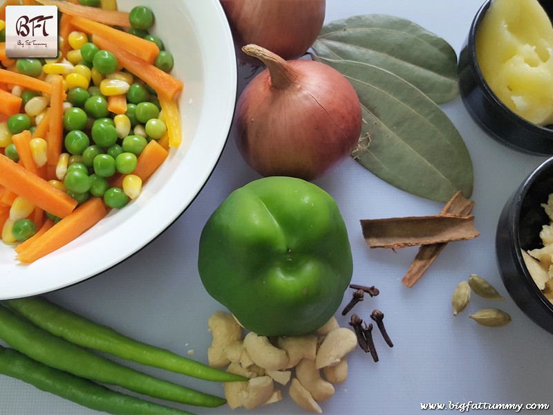 Preparation of Vegetable Pulao