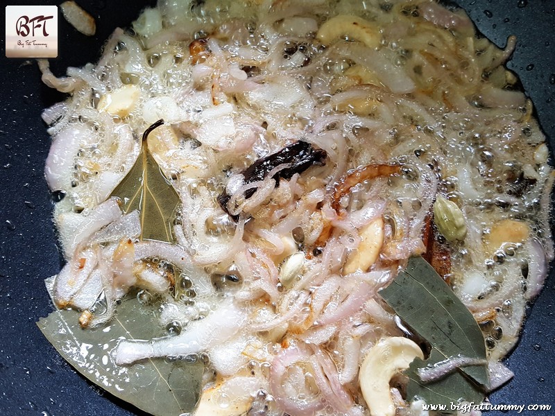 Preparation of Vegetable Pulao