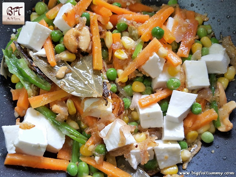 Preparation of Vegetable Pulao