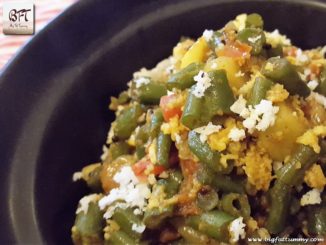 French Bean Potato Bhaji