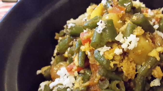 french-peas-potato-bhaji-05 French Bean Potato Bhaji