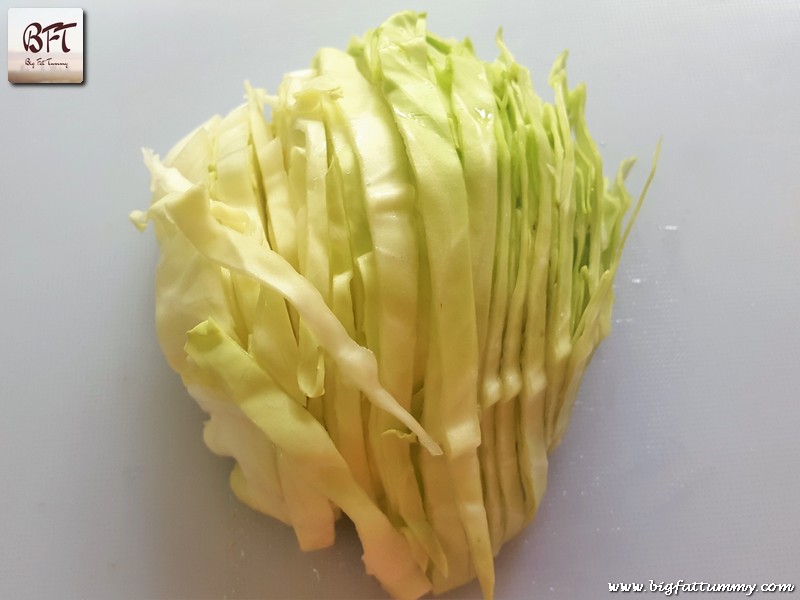 Preparation of Cabbage Channa Dal Bhaji