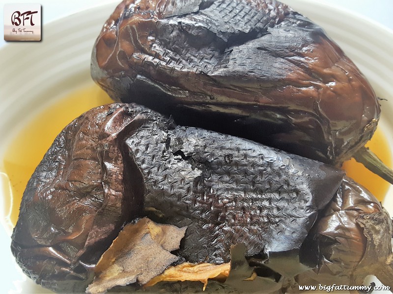 Preparation of Goan Brinjal (Eggplant) Bharta