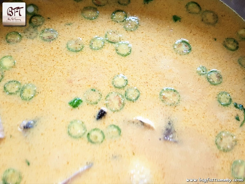 Preparation of Pomfret in a Creamy Coconut Sauce