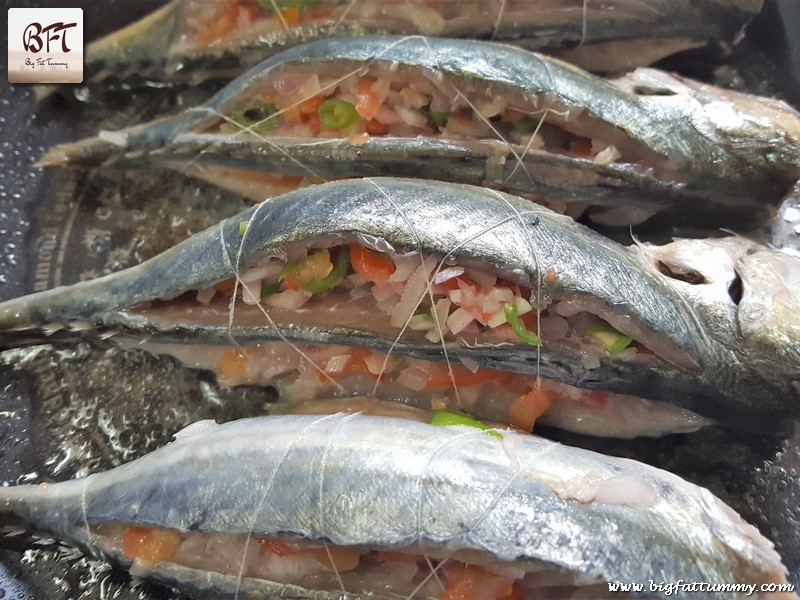 Preparation of Salad Stuffed Mackerels