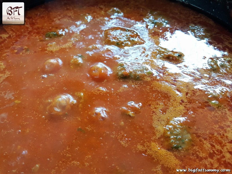 Making of Mutton Koftas in a Tomato Gravy