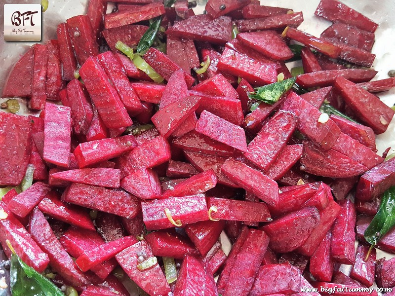 Making of Beetroot Stir Fry