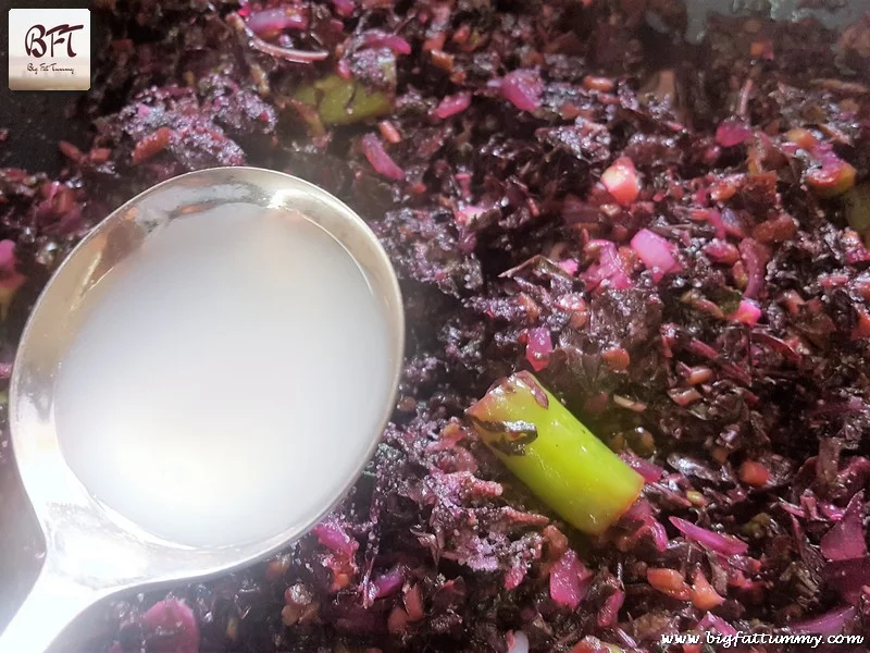 Preparation of Garlicky Red Amaranth