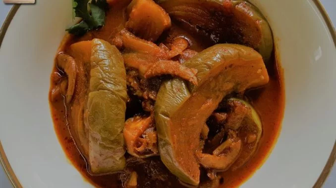 Goan Dry Shrimp Brinjal Curry