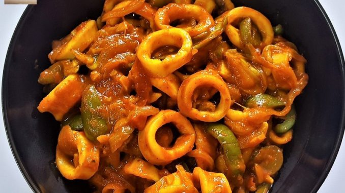 Goan Squid Chilly Fry 04 Goan Squid Chilly Fry - Restaurant Style
