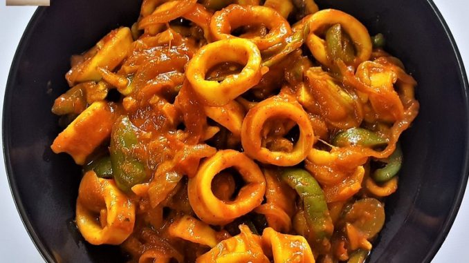 Goan Squid Chilly Fry - Restaurant Style