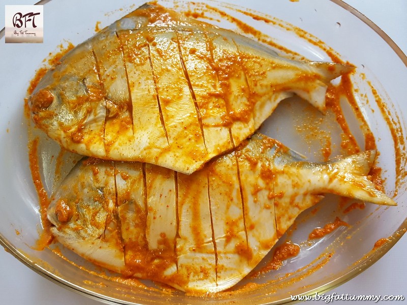 Making of Grilled Pomfret