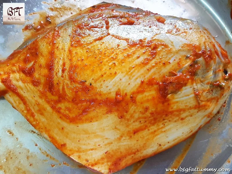 Making of Pomfret stuffed with Goan Prawn Recheio