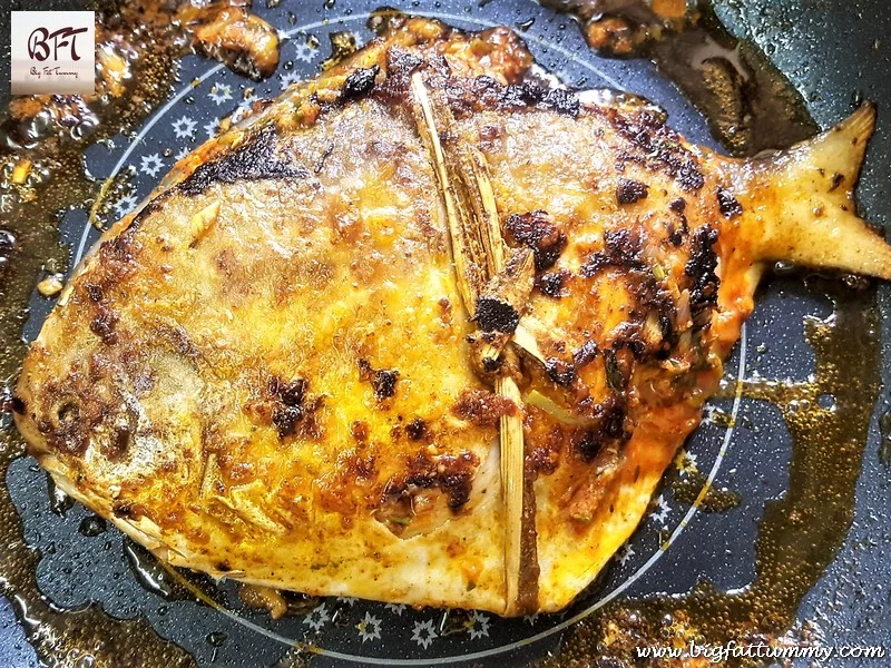 Making of Pomfret stuffed with Goan Prawn Recheio