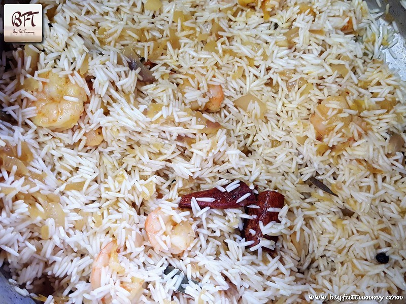 Making of Prawn Pulao with Coconut Milk - V.2.