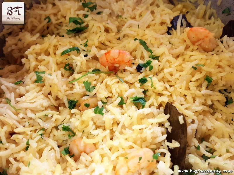 Making of Prawn Pulao with Coconut Milk - V.2.