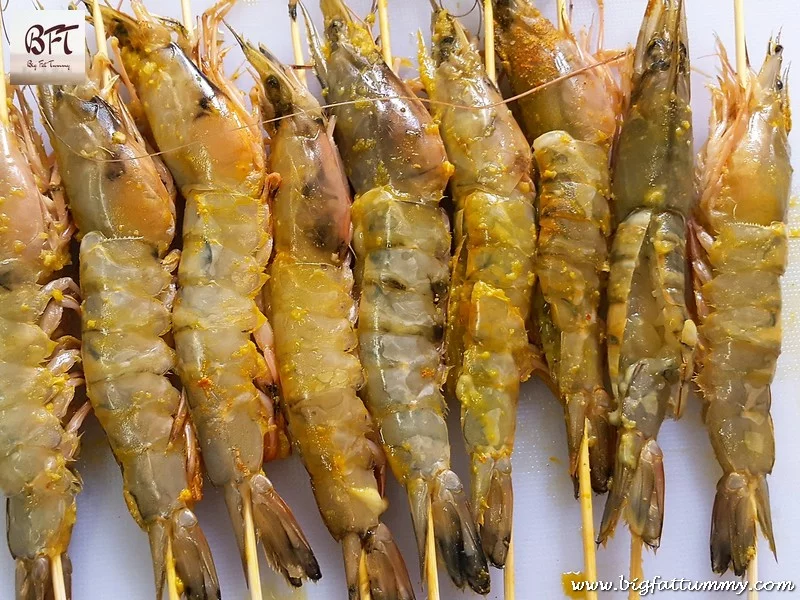 Making of Masala Stuffed Prawns