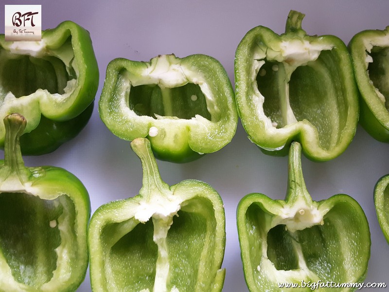 Preparation of Capsicum Stuffed with Beef Mince