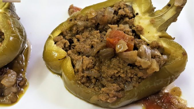 Capsicum Stuffed with Beef Mince