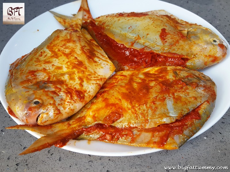 Making of Recheado Pomfret