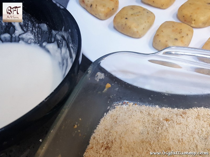 Making of Cheesy Potato Squares