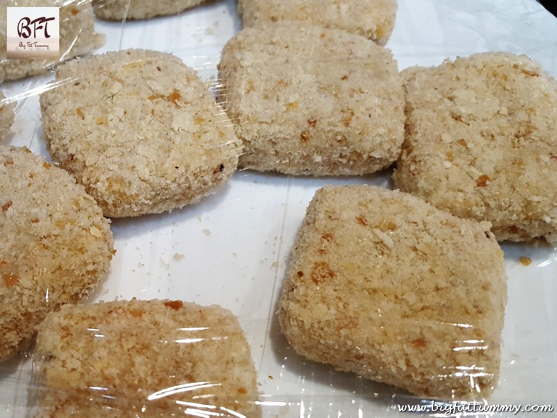 Making of Cheesy Potato Squares
