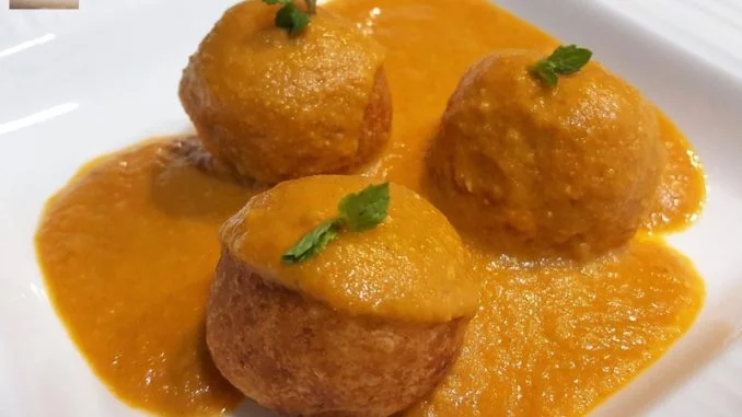 Paneer Kofta in a Tomato Cream Gravy