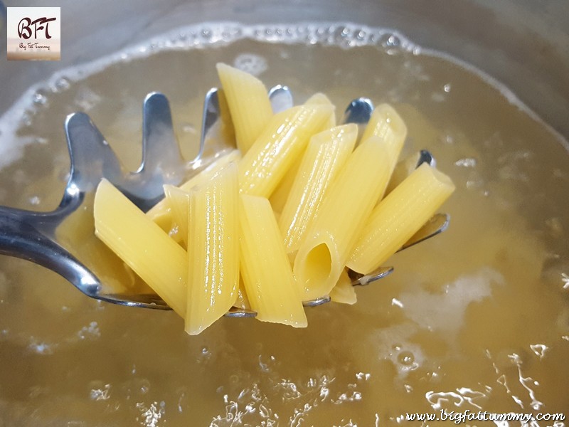 Preparation of Pasta in Mushroom Pepper Sauce