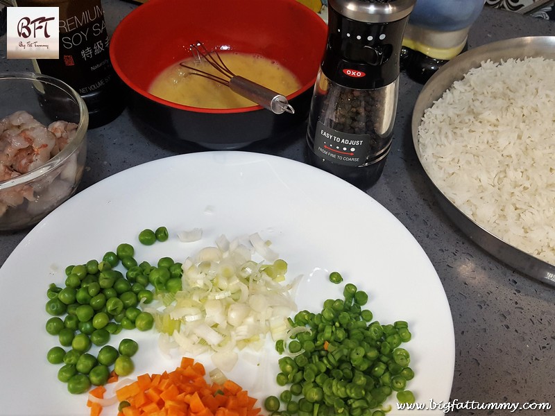 Making of Prawn Egg Fried Rice