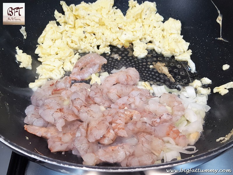 Making of Prawn Egg Fried Rice