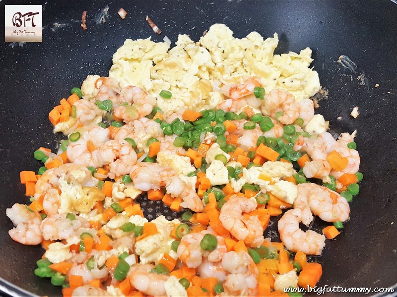 Making of Prawn Egg Fried Rice