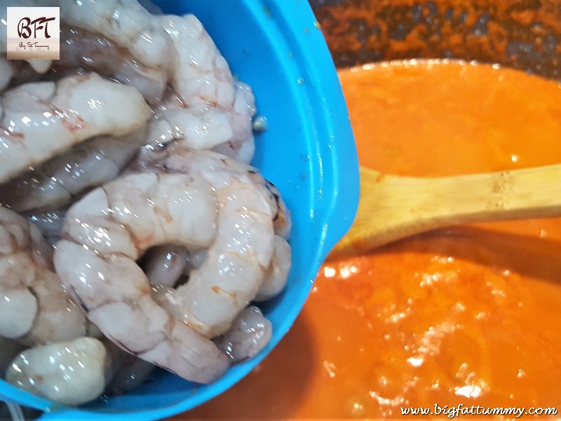 Preparation of Prawn and Potato Curry