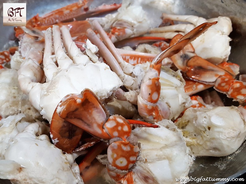 Preparation of Crab Xacuti