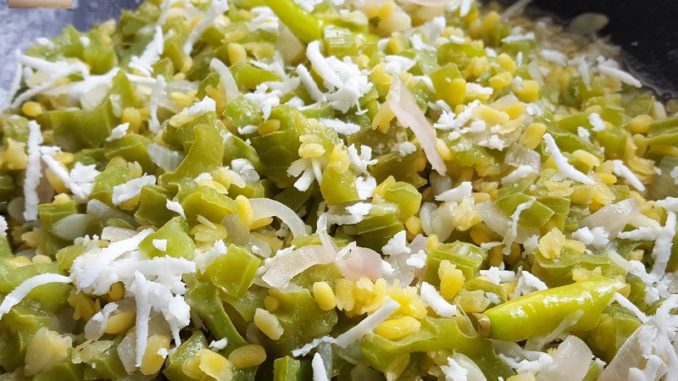 Ridge Gourd Moong 03 Ridge Gourd and Moong Bhaji