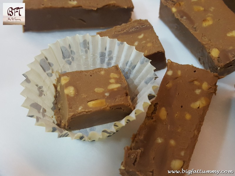 Making of Peanut Butter Chocolate Fudge