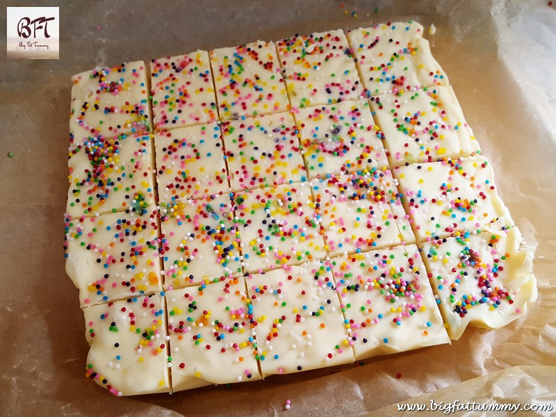 Making of White Chocolate Fudge