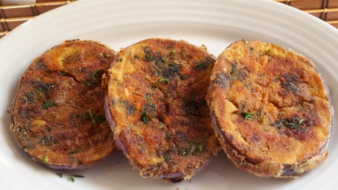 Fried Brinjal Slices