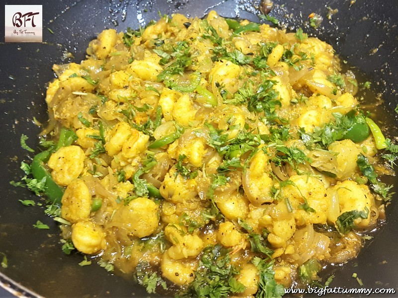 Preparation of Goan Prawn Chilly Fry