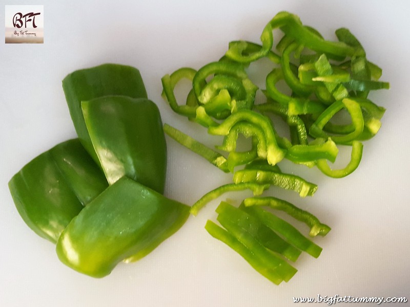 Preparation of Carrot and Capsicum Bhaji