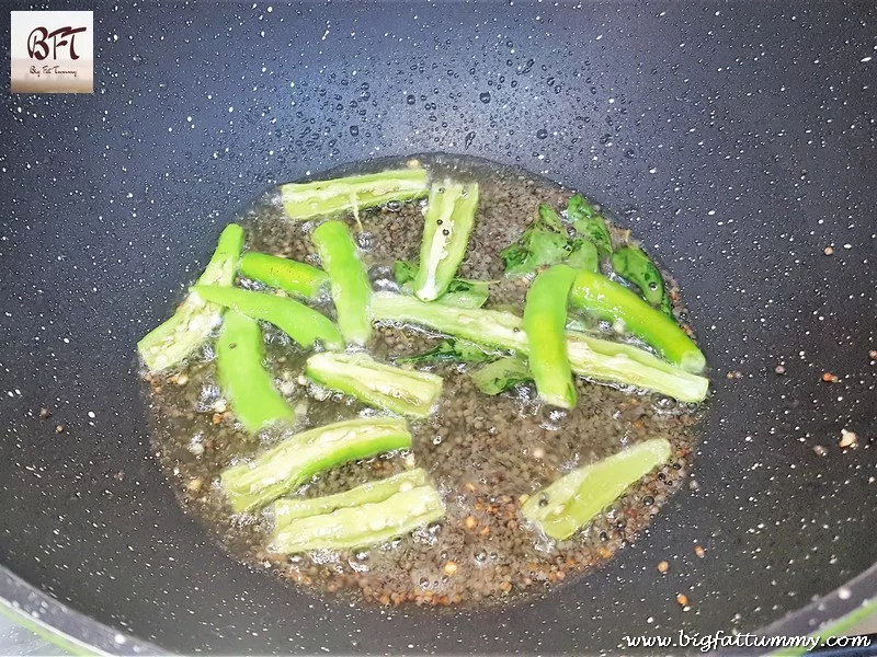 Preparation of Cashewnut Tendli Bhaji (vegetable)