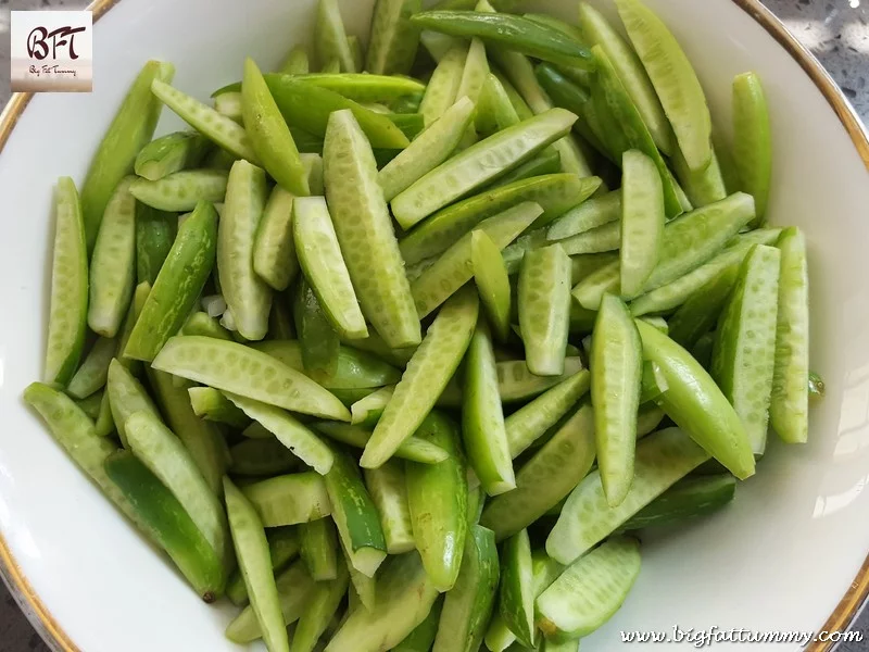 Preparation of Cashewnut Tendli Bhaji (vegetable)